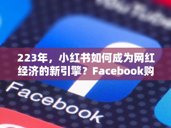 223年,小红书如何成为网红经济的新引擎?Facebook购买