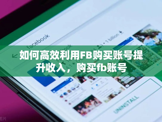 如何高效利用FB购买账号提升收入,购买fb账号