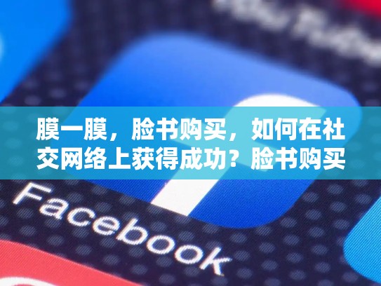 膜一膜,脸书购买,如何在社交网络上获得成功?脸书购买账号2元