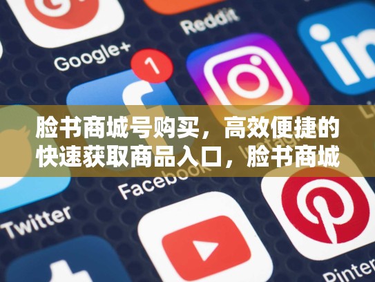 脸书商城号购买,高效便捷的快速获取商品入口,脸书商城号养起流程