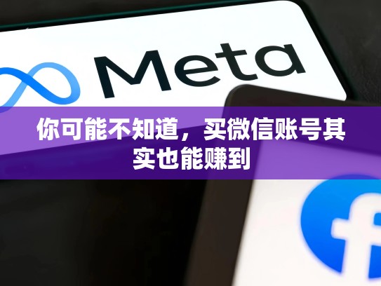 你可能不知道,买微信账号其实也能赚到
