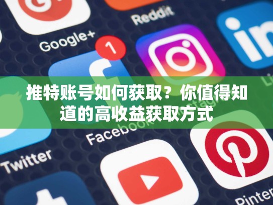 推特账号如何获取?你值得知道的高收益获取方式
