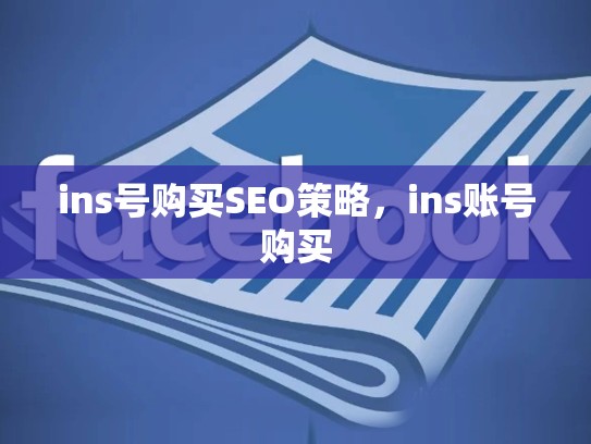 ins号购买SEO策略,ins账号购买
