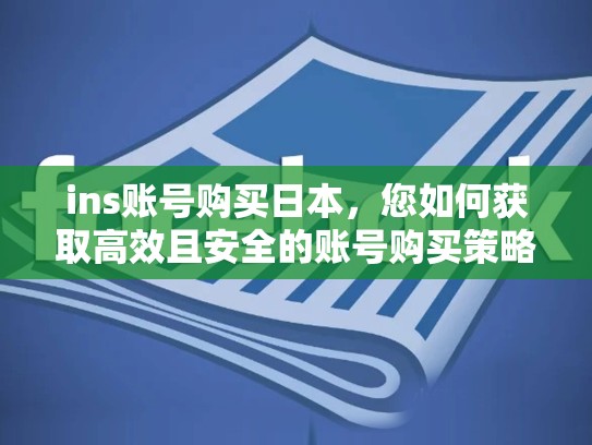 ins账号购买日本,您如何获取高效且安全的账号购买策略?ins账户购买