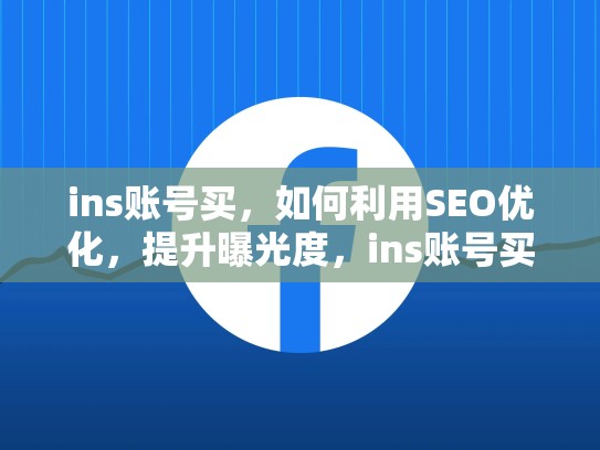 ins账号买,如何利用SEO优化,提升曝光度,ins账号买有什么用