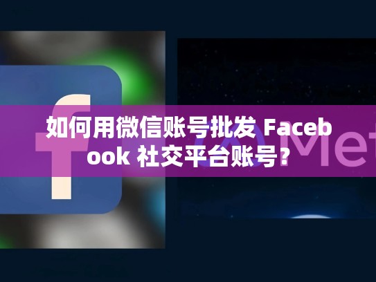 如何用微信账号批发 Facebook 社交平台账号？