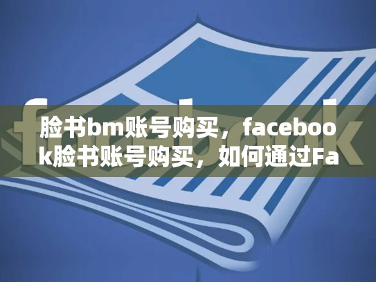 脸书bm账号购买，facebook脸书账号购买，如何通过Facebook BM账号购买实现高效营销与管理