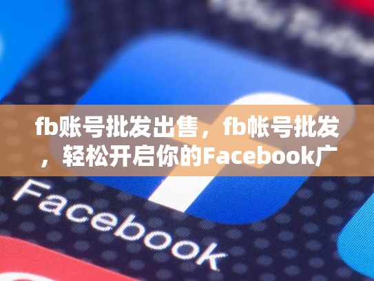 fb账号批发出售，fb帐号批发，轻松开启你的Facebook广告营销之旅—FB账号批发出售