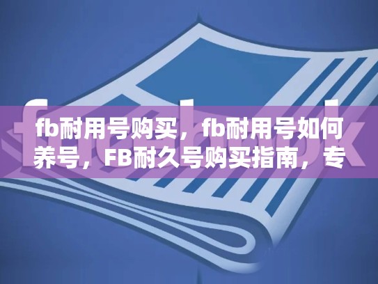 fb耐用号购买，fb耐用号如何养号，FB耐久号购买指南，专业推荐与高效购买策略