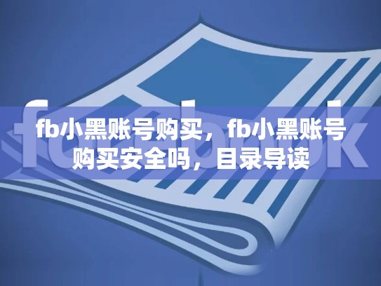 fb小黑账号购买，fb小黑账号购买安全吗，目录导读