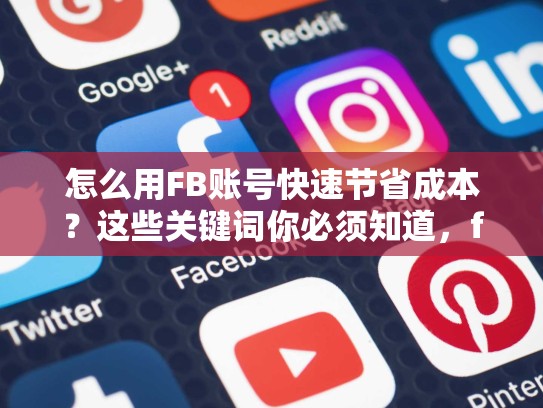 怎么用FB账号快速节省成本？这些关键词你必须知道，fb账号去哪里买