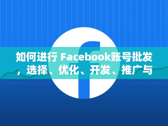 如何进行 Facebook账号批发，选择、优化、开发、推广与运营，facebook账号批发城