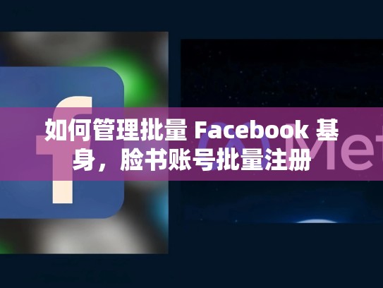 如何管理批量 Facebook 基身，脸书账号批量注册