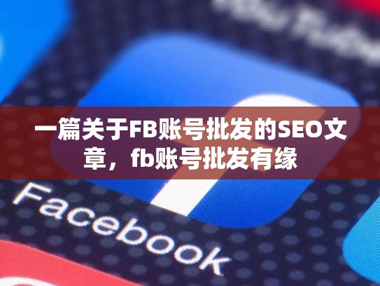 一篇关于FB账号批发的SEO文章,fb账号批发有缘