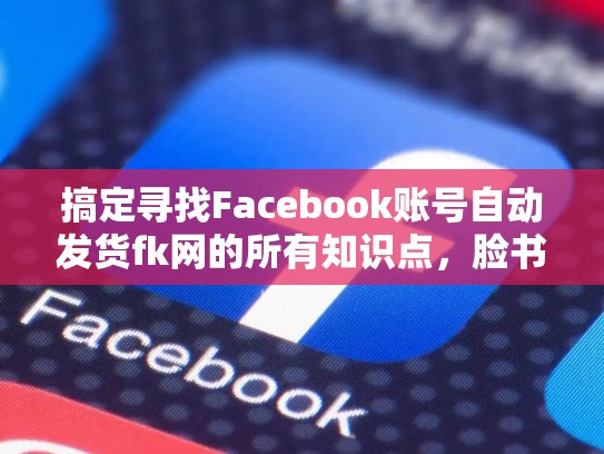 搞定寻找Facebook账号自动发货fk网的所有知识点，脸书账号2元自动发货