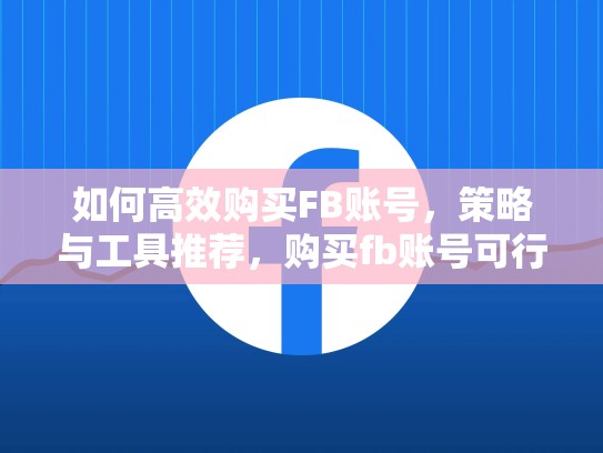 如何高效购买FB账号,策略与工具推荐,购买fb账号可行吗zhihu