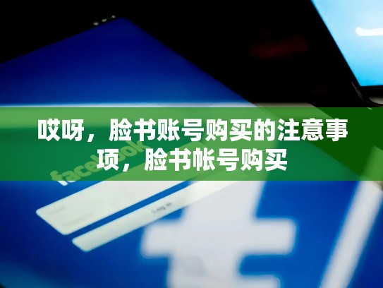 哎呀,脸书账号购买的注意事项,脸书帐号购买