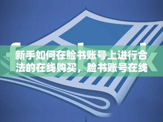 新手如何在脸书账号上进行合法的在线购买,脸书账号在线购买的正规途径是什么