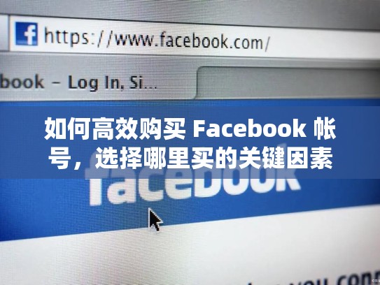 如何高效购买 Facebook 帐号,选择哪里买的关键因素