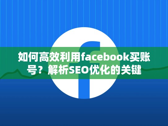 如何高效利用facebook买账号?解析SEO优化的关键
