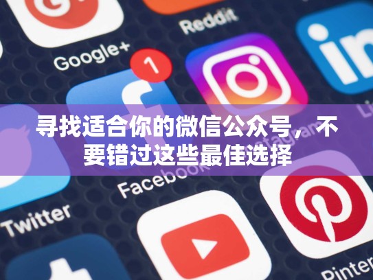 寻找适合你的微信公众号,不要错过这些最佳选择