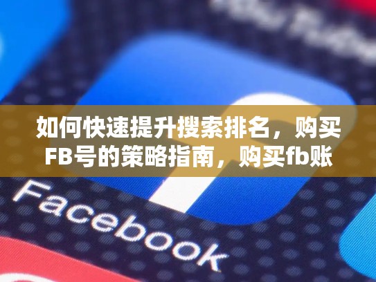 如何快速提升搜索排名,购买FB号的策略指南,购买fb账号